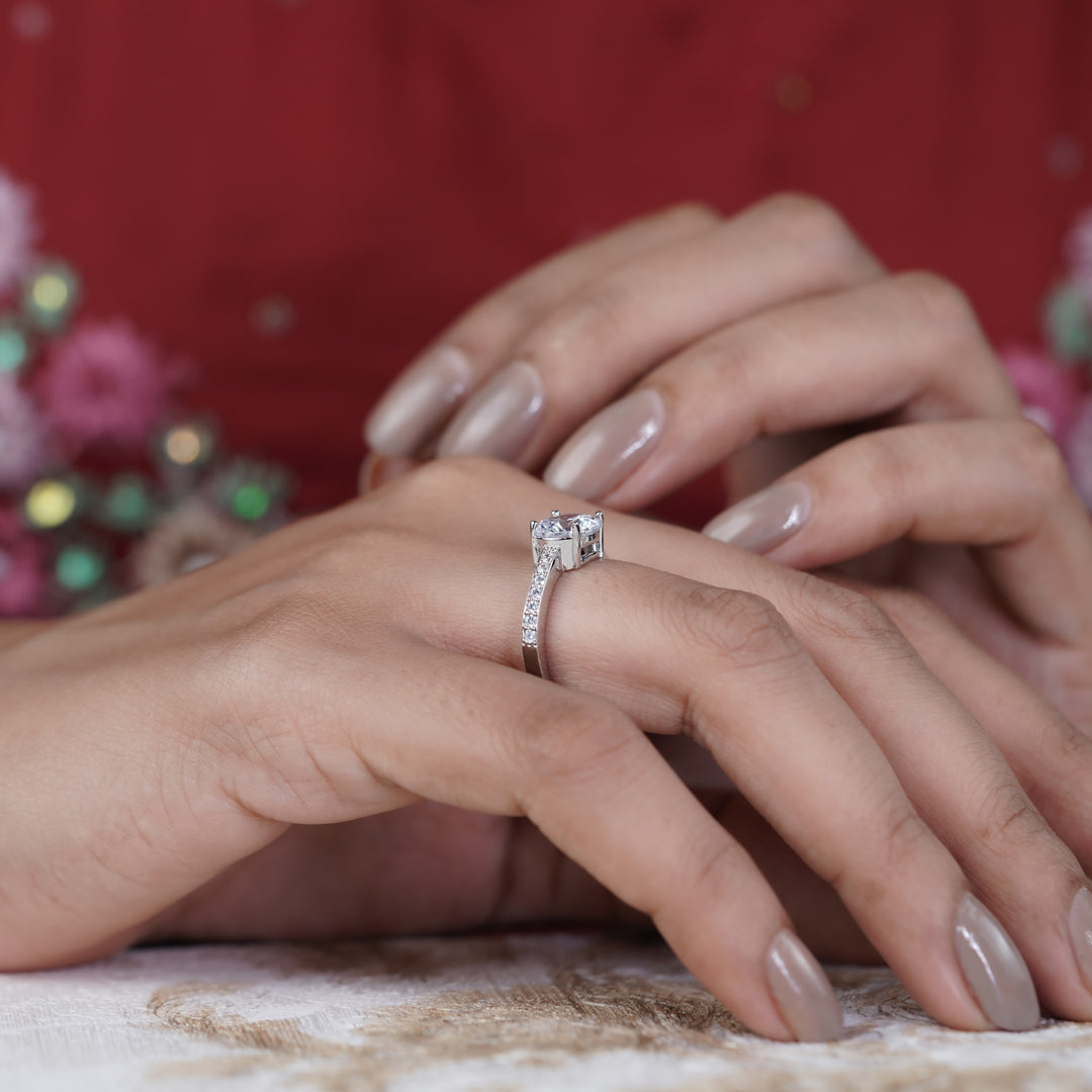 Classic Round Solitaire Diamond Ring jewellery product view 8
