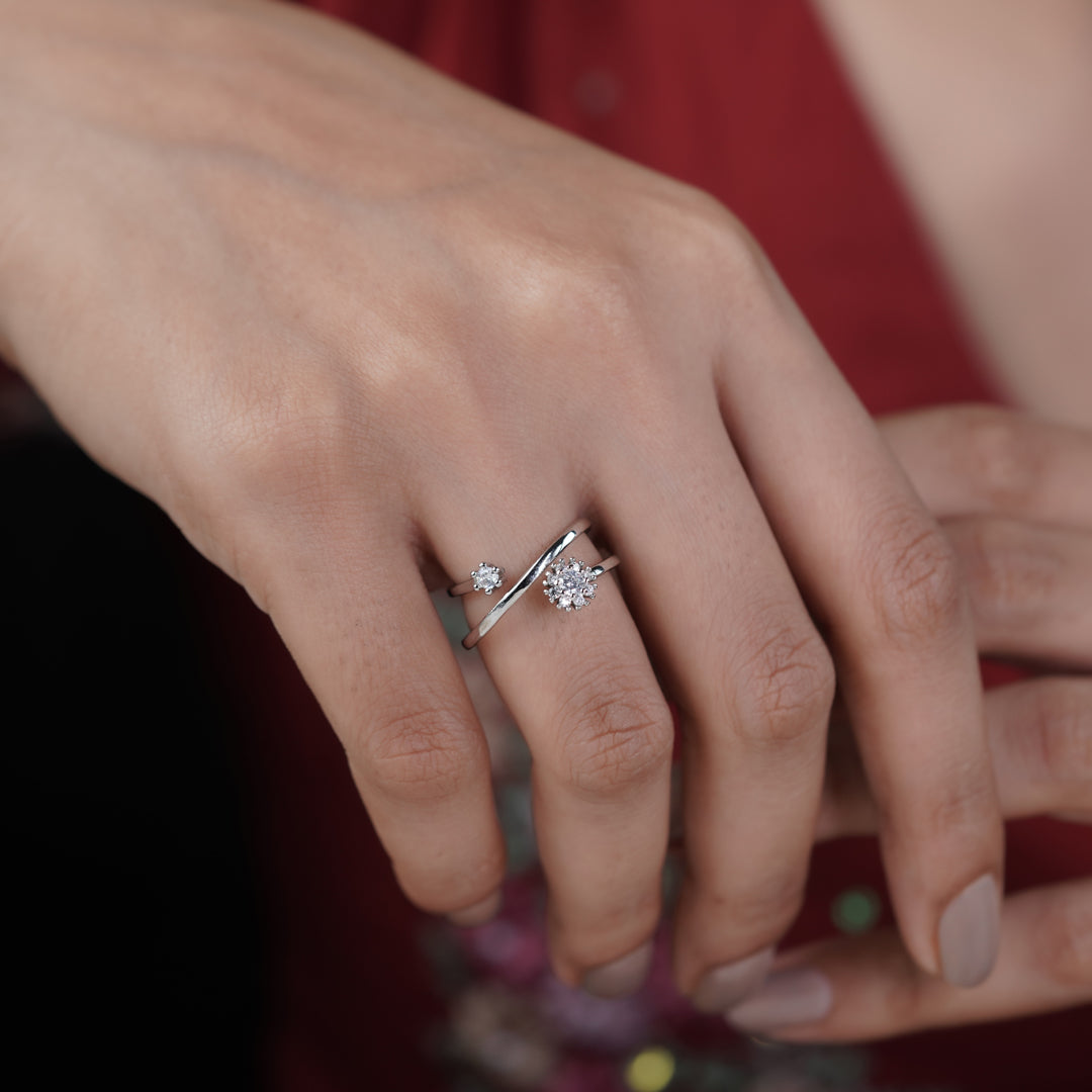 Royal Bloom Open Diamond Ring jewellery product view 7