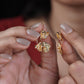 Elite Golden Petal Pearl Earrings jewellery product view 11