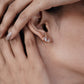 Crescent Diamond Glow Stud Earrings jewellery product view 10