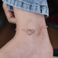 Interlocking Circle Rose Gold Anklet jewellery product view 7