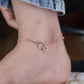 Interlocking Circle Rose Gold Anklet jewellery product view 8