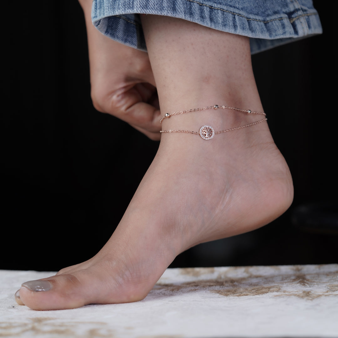 Elegant Tree of Life Charm Anklet jewellery product view 5
