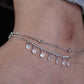 Dainty Crystal Dangle Silver Anklet jewellery product view 6