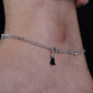 Dainty Crystal Dangle Silver Anklet jewellery product view 7