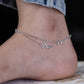 Silver Heartbeat Charm Anklet jewellery product view 4