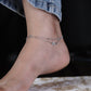 Silver Heartbeat Charm Anklet jewellery product view 6