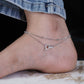 Celestial Knot Silver Anklet jewellery product view 6