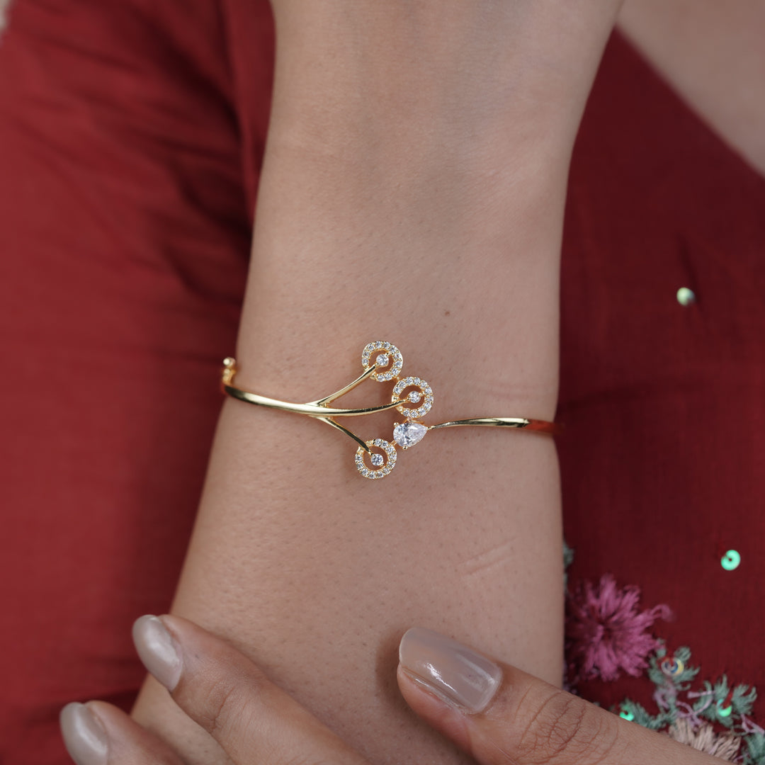 Trinity Diamond Gold Kada jewellery product view 8