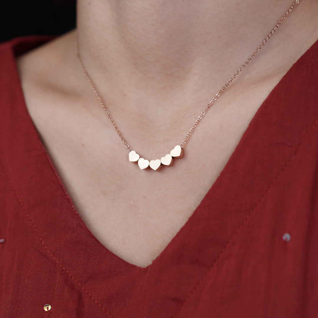 Bharati Rose Gold Necklace jewellery product view 6