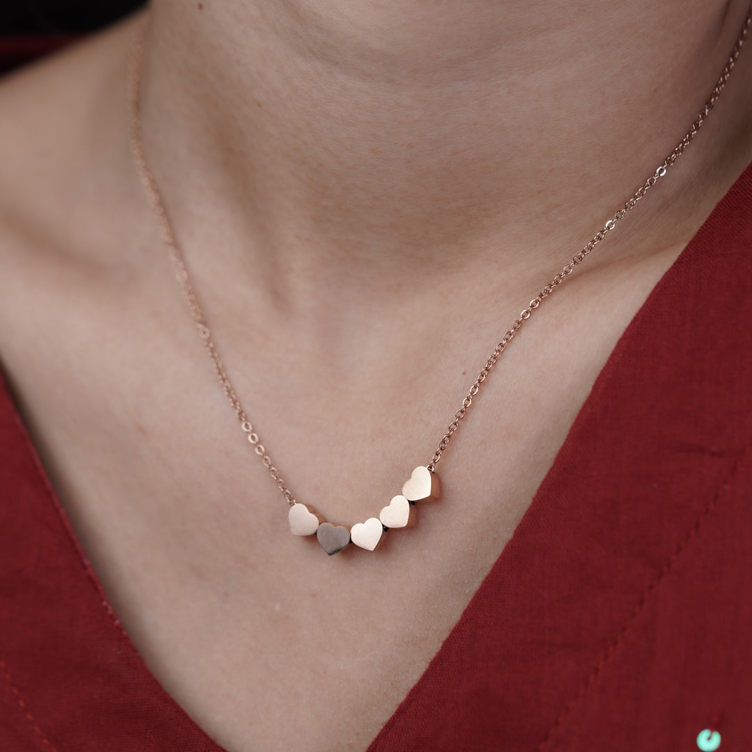 Bharati Rose Gold Necklace jewellery product view 7
