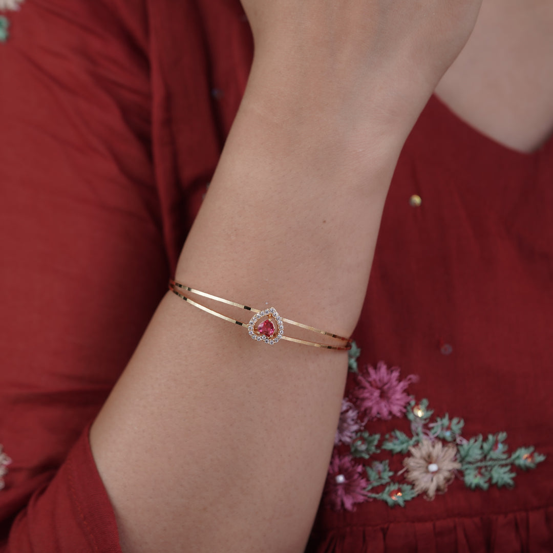 Rati Free Size Heart Bangles jewellery product view 6