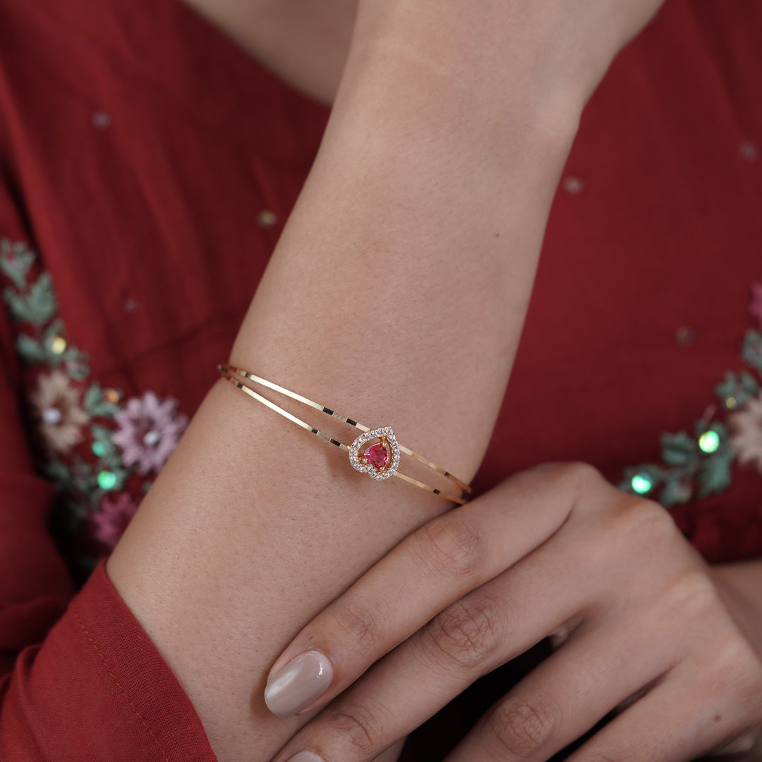 Rati Free Size Heart Bangles jewellery product view 9