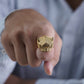 Gold Panther Stealth Band Ring jewellery product view 10