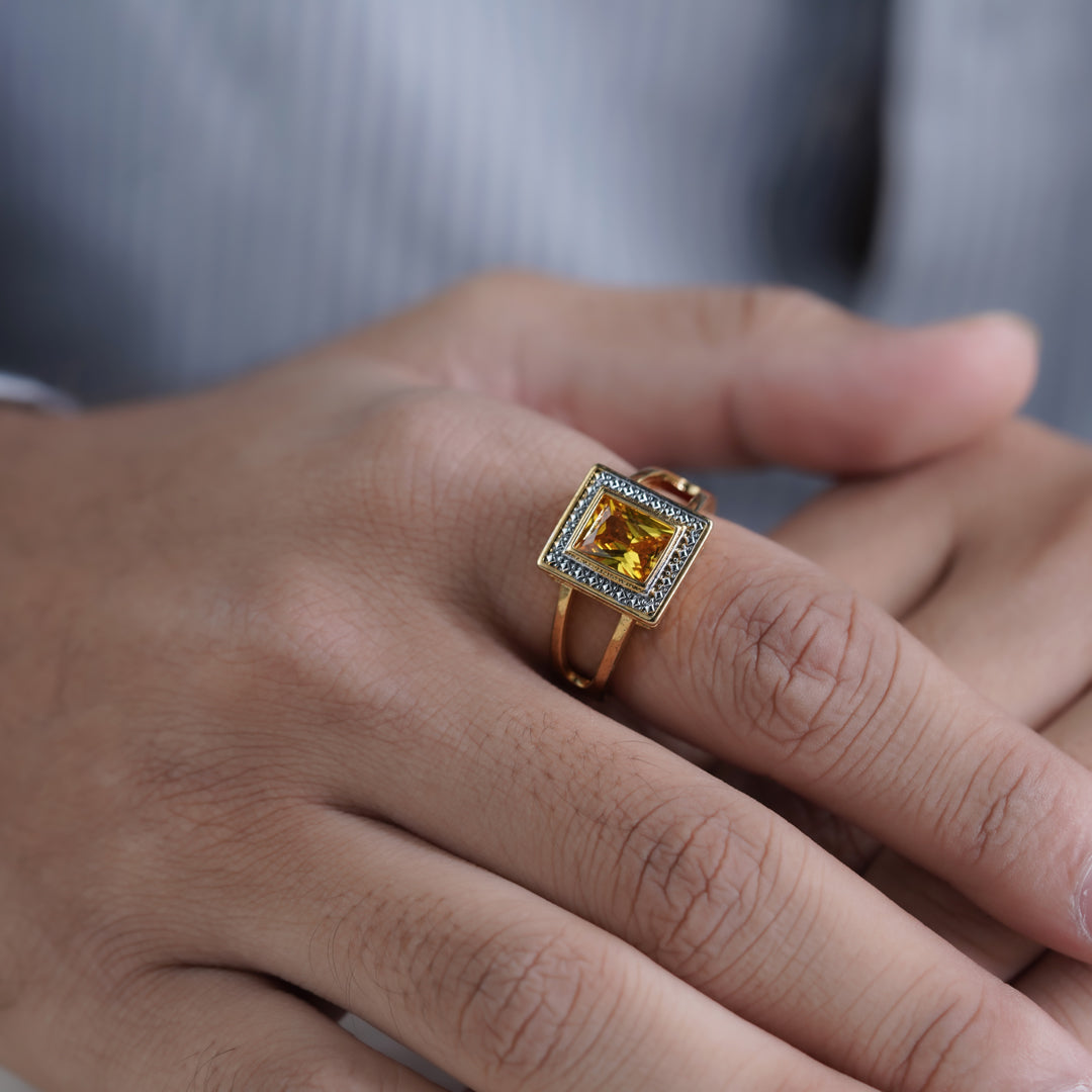 Elite Square Stone Ring jewellery product view 4