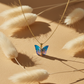 Iridesa Butterfly Gold Pendant Necklace jewellery product view 1