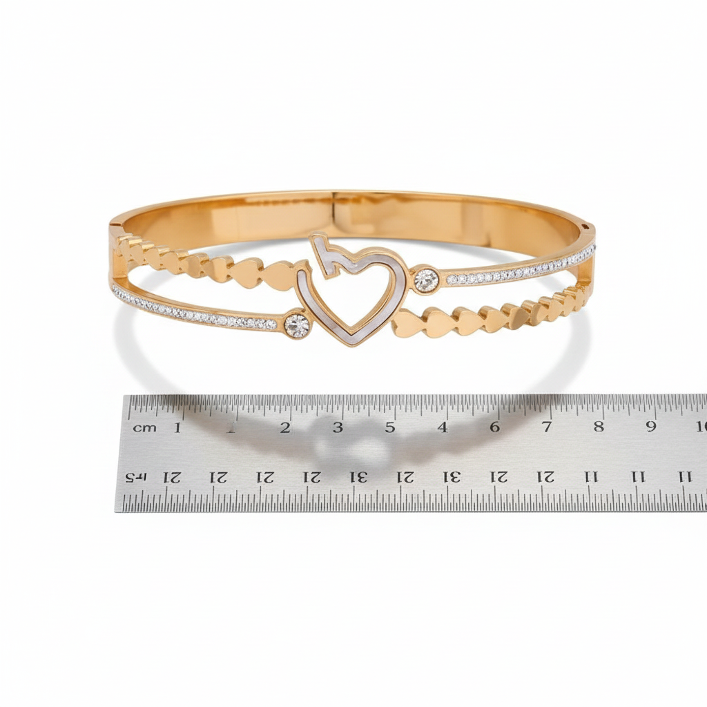 Love Heart Diamond Kada jewellery product view 6