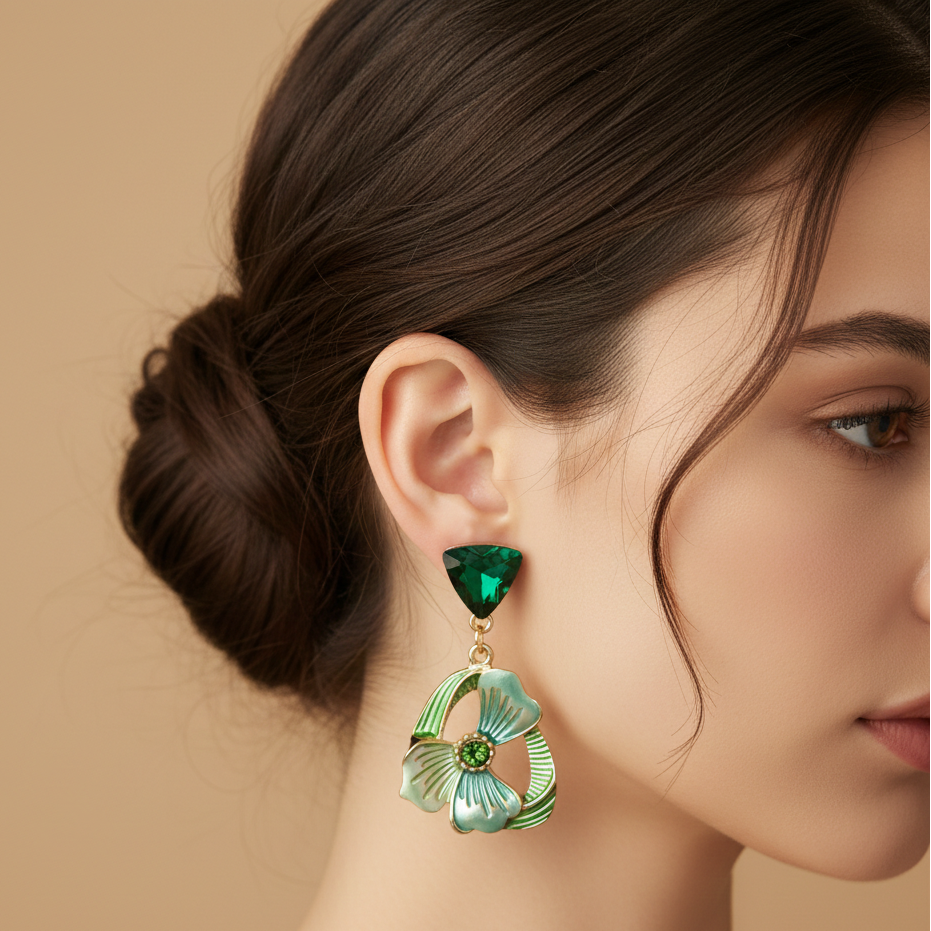 Verde Luxe Earrings jewellery product view 5