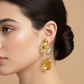Amber Glow Floral Earrings jewellery product view 4