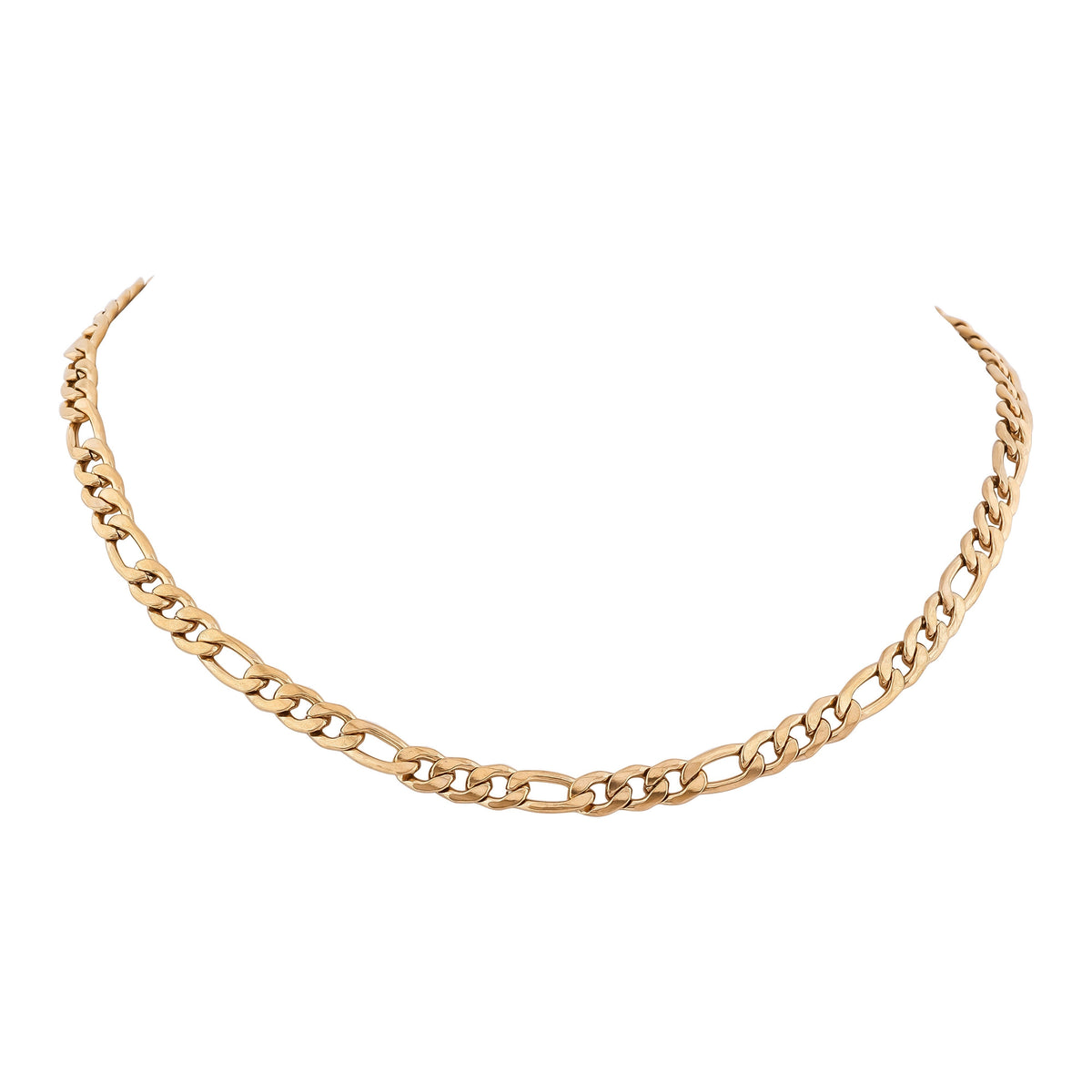 Elite Classic Figaro Gold Chain jewellery product view 2