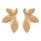 Gold Flower Earrings jewellery product view 12