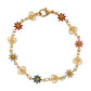 Floral Love Gold Charm Bracelet jewellery product view 6