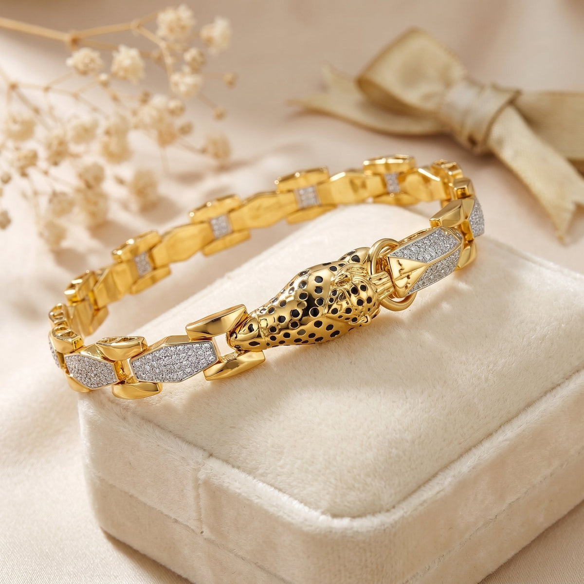 Kingdom Gold Panther Bracelet jewellery product view 2