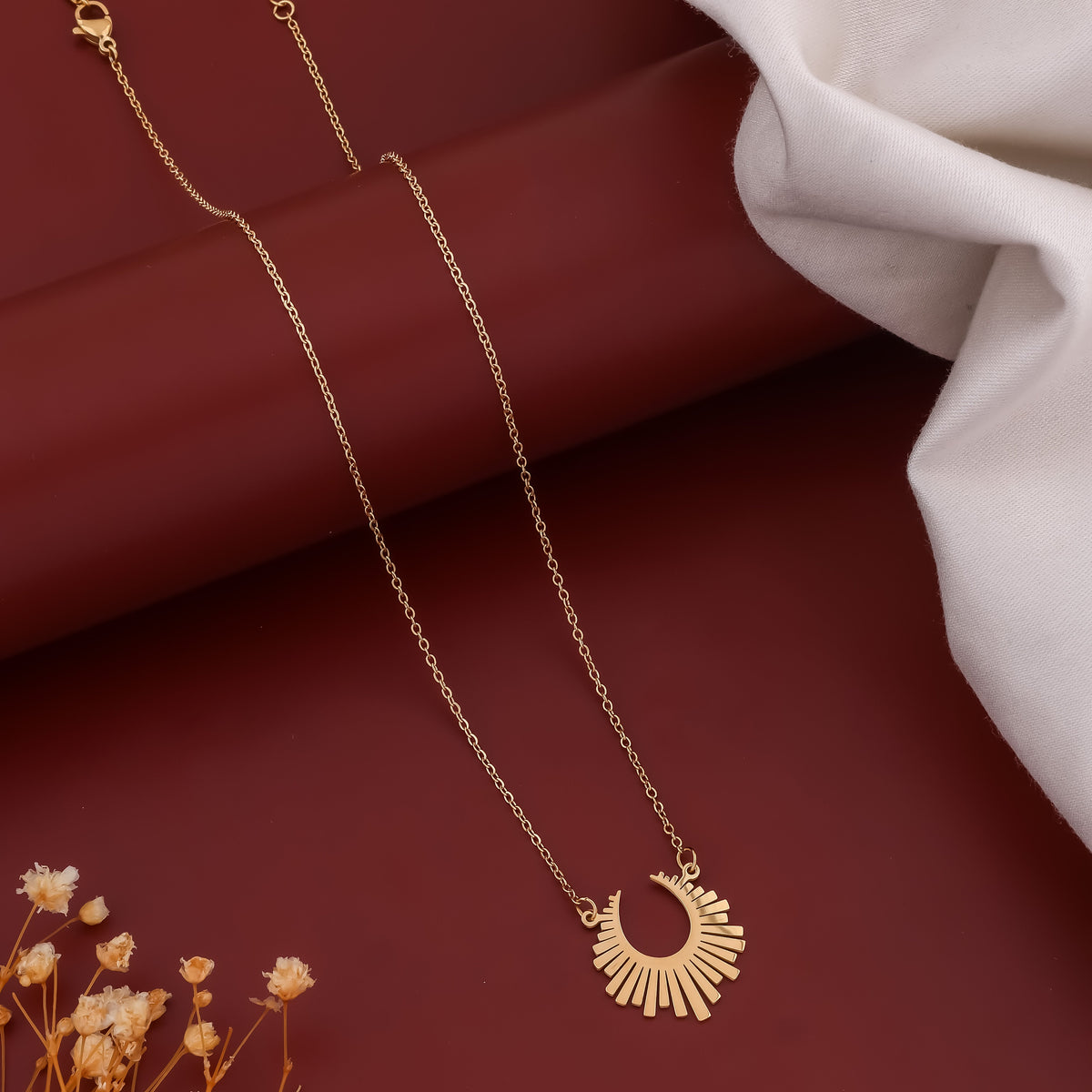 Pihu Sun Necklace jewellery product view 7