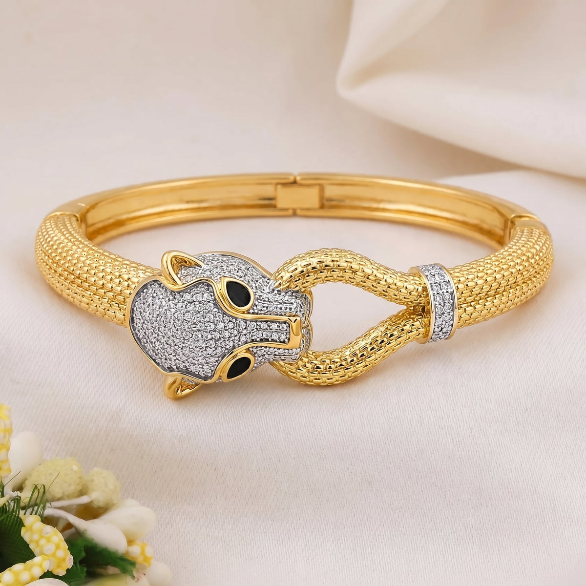 Golden Predator Panther Kada jewellery product view 4