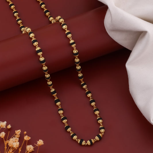 Rudra Gold Bead Chain jewellery product view 1