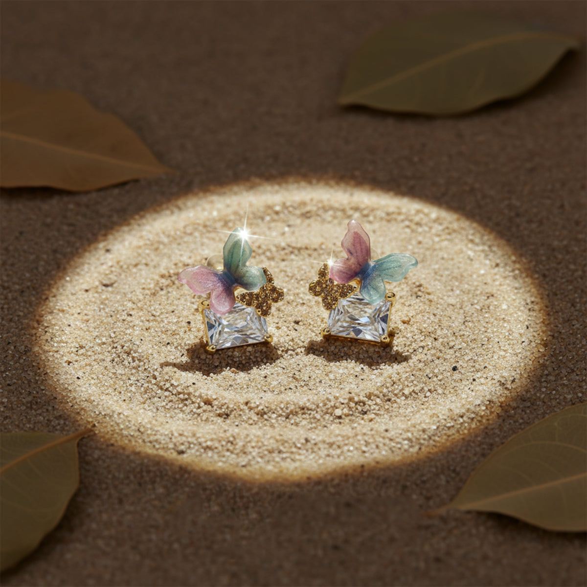 Rangrez Pastel Butterfly Earrings jewellery product view 5