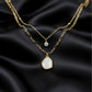 Veloura Luxe Double Layer Gold Pendant jewellery product view 2