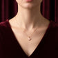 Delicate Pink Floral Charm Gold Necklace jewellery product view 5