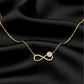 Aurelia Diamond Infinity Gold Necklace jewellery product view 5