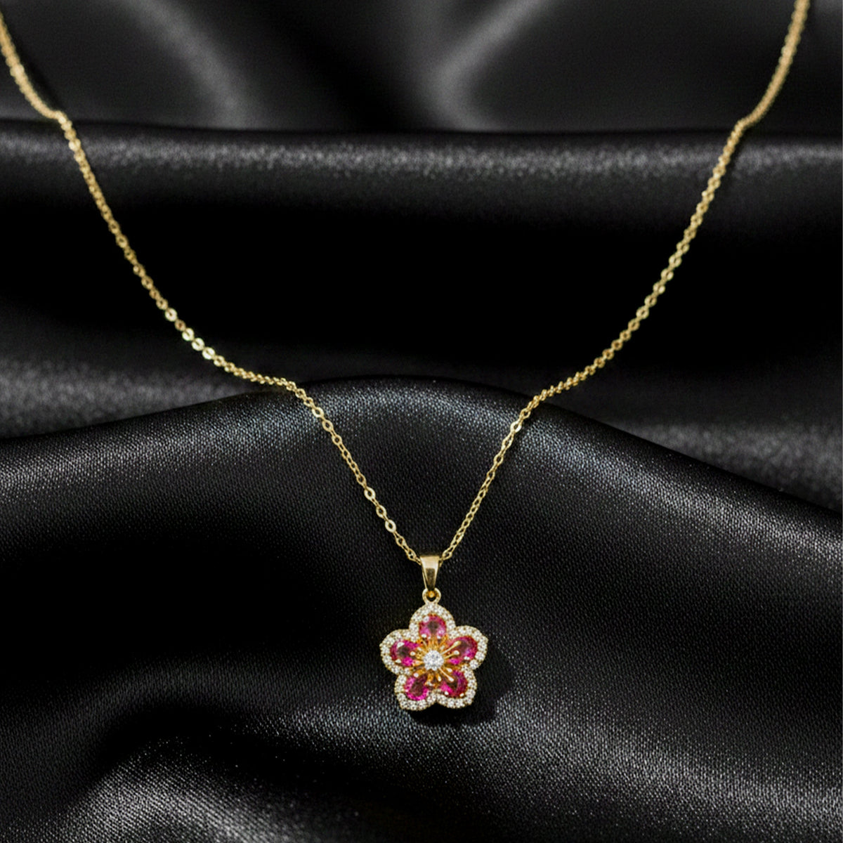 Rose Bloom Luxe Pendant Necklace jewellery product view 3
