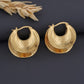 Waves Gold Hoops Earrings jewellery product view 5