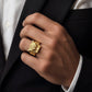 Gold Panther Stealth Band Ring jewellery product view 2